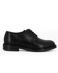 CLASS MAN - Scarpa da uomo nera in VERA PELLE con lacci