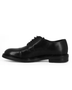 CLASS MAN - Scarpa da uomo nera in VERA PELLE con lacci