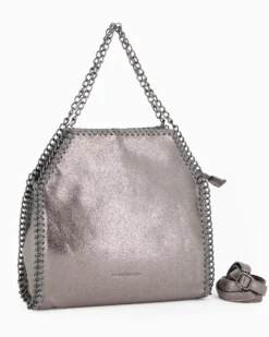CORTINA POLO STYLE - Borsa a mano piombo, tracolla removibile