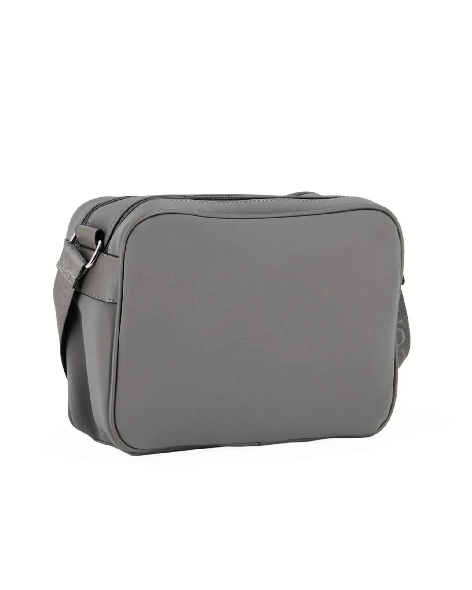 CORTINA POLO STYLE - Borsa a tracolla antracite con tasca frontale e dettaglio logo pendente