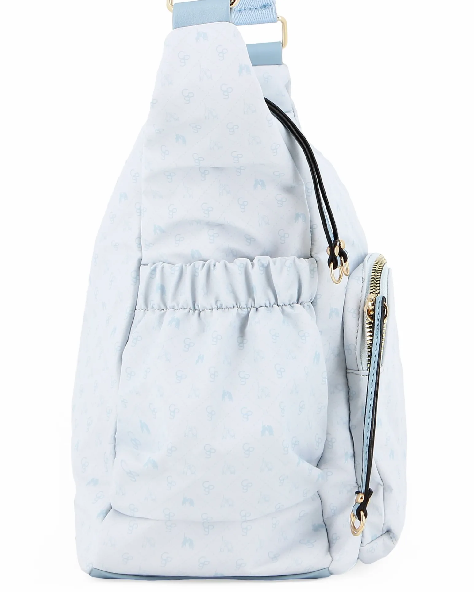 CORTINA POLO STYLE - Borsa celeste con tracolla regolabile e tasca frontale
