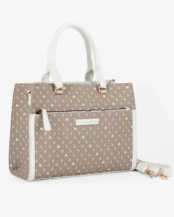 CORTINA POLO STYLE - Borsa due manici nera con tasca frontale con doppia fibbia sulla patta, tracolla removibile