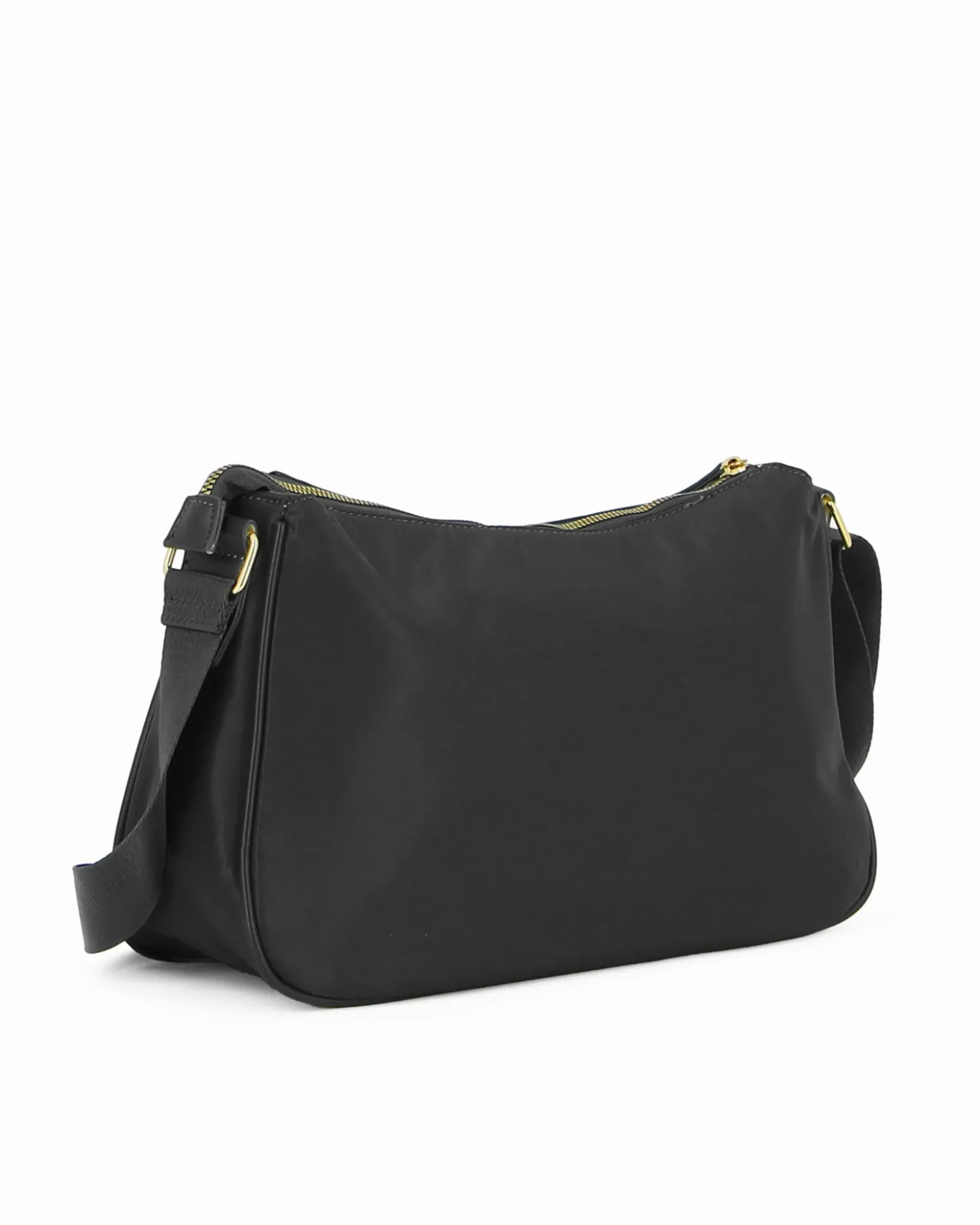 CORTINA POLO STYLE - Borsa nera con tasca frontale e tracolla regolabile