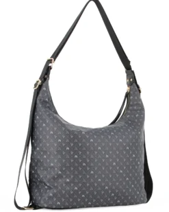 CORTINA POLO STYLE - Borsa nera con tracolla e manico regolabili e tasca frontale