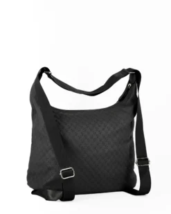 CORTINA POLO STYLE - Borsa sacca nera loggata con tasca frontale