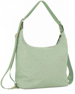 CORTINA POLO STYLE - Borsa verde con tracolla e manico regolabili e tasca frontale
