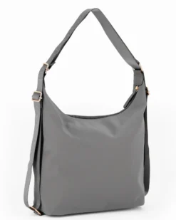 CORTINA POLO STYLE - Borsa/Zaino antracite con tasca frontale e dettaglio logo pendente
