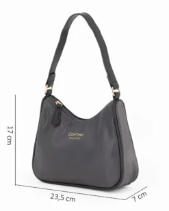 CORTINA POLO STYLE - Minibag grigia con tracolla removibile