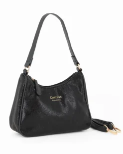 CORTINA POLO STYLE - Minibag nera con tracolla removibile