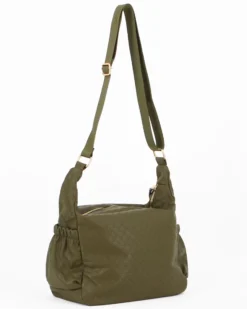 CORTINA POLO STYLE - Tracolla verde loggata con tascone frontale e tasche laterali elasticizzate