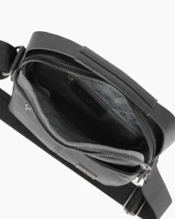 COVERI COLLECTION - Borsello nero con doppia tasca frontale