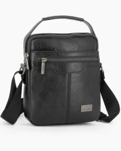 COVERI COLLECTION - Borsello nero con doppia tasca frontale