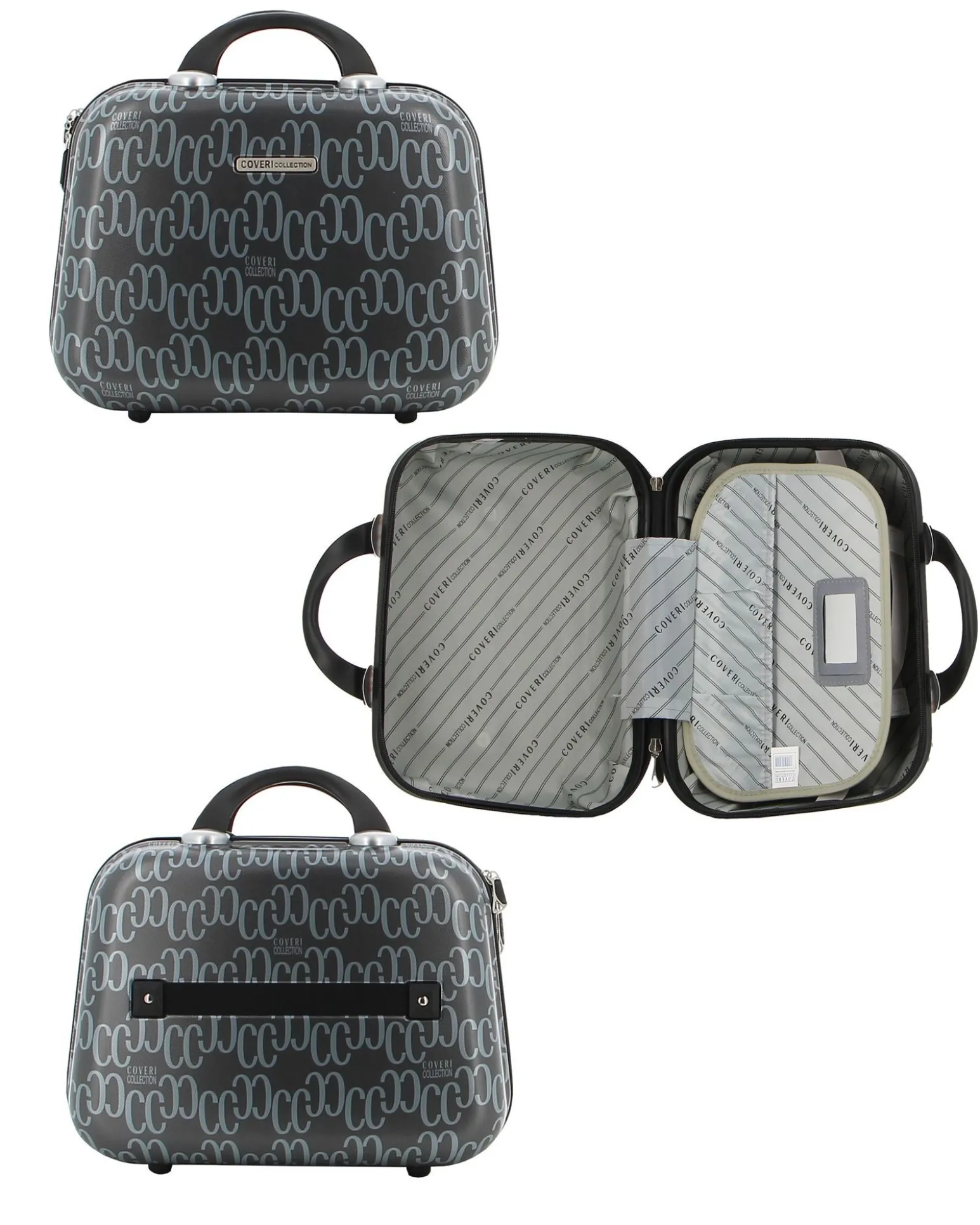 COVERI COLLECTION - TROLLEY IN ABS STAMPA LOGO CON 4 RUOTE DOPPIE
