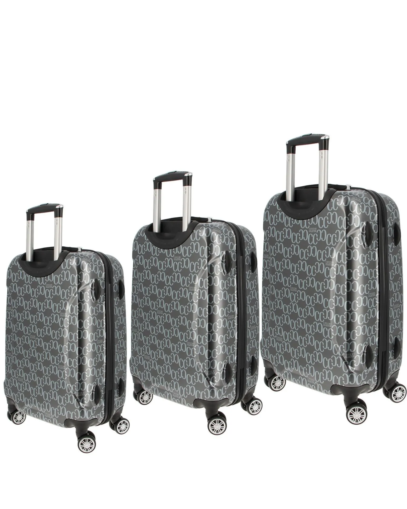 COVERI COLLECTION - TROLLEY IN ABS STAMPA LOGO CON 4 RUOTE DOPPIE