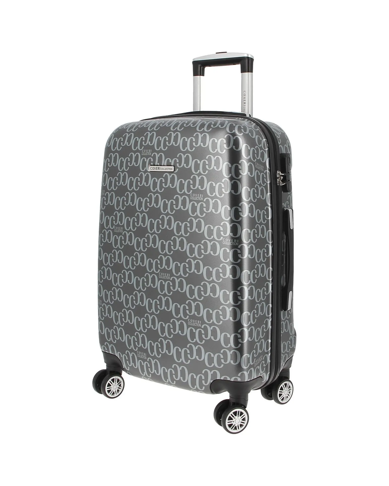 COVERI COLLECTION - TROLLEY IN ABS STAMPA LOGO CON 4 RUOTE DOPPIE