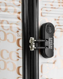 COVERI COLLECTION - TROLLEY IN ABS STAMPA LOGO CON 4 RUOTE DOPPIE
