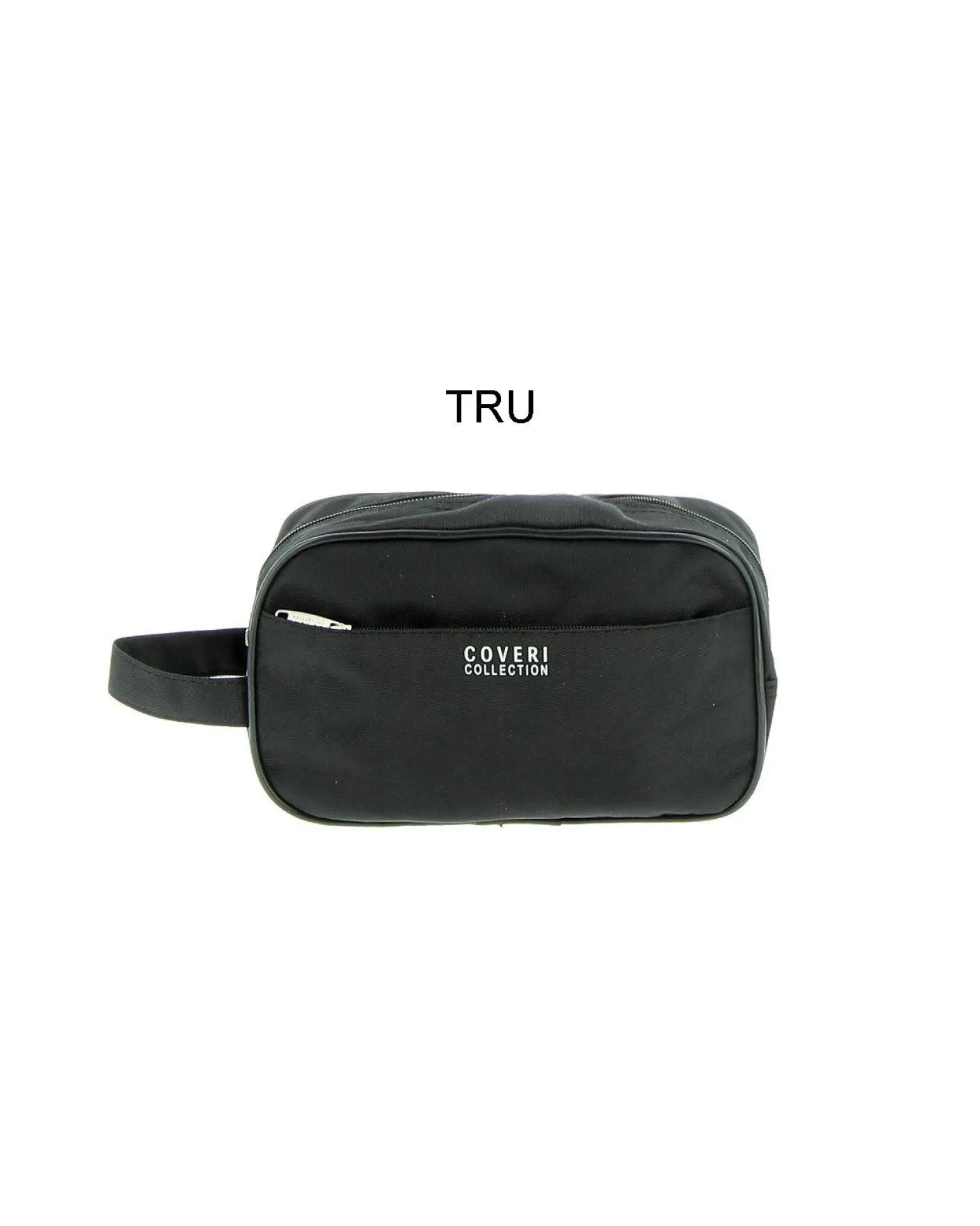 COVERI COLLECTION - Trolley in tessuto nero con 4 ruote doppie ed espansione