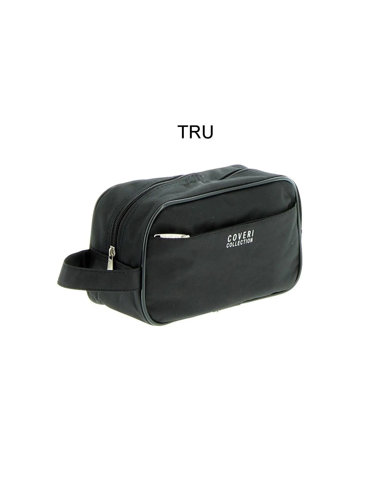 COVERI COLLECTION - Trolley in tessuto nero con 4 ruote doppie ed espansione