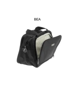 COVERI COLLECTION - Trolley in tessuto nero con 4 ruote doppie ed espansione