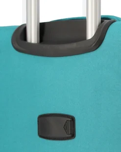 COVERI COLLECTION - TROLLEY TURCHESE IN TESSUTO ESPANDIBILE CON DOPPIA TASCA FRONTALE