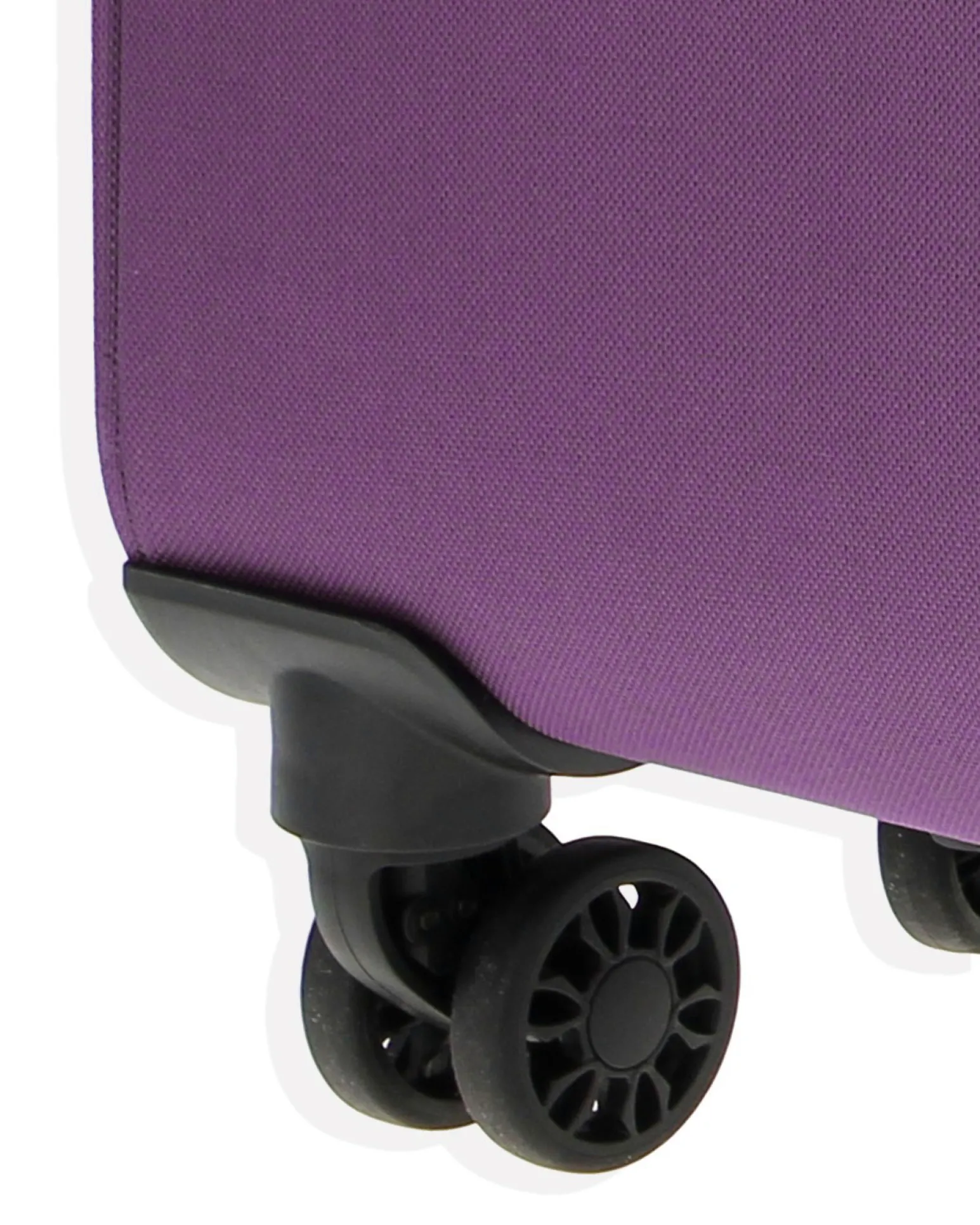 COVERI COLLECTION - TROLLEY VIOLA IN TESSUTO ESPANDIBILE CON DOPPIA TASCA FRONTALE