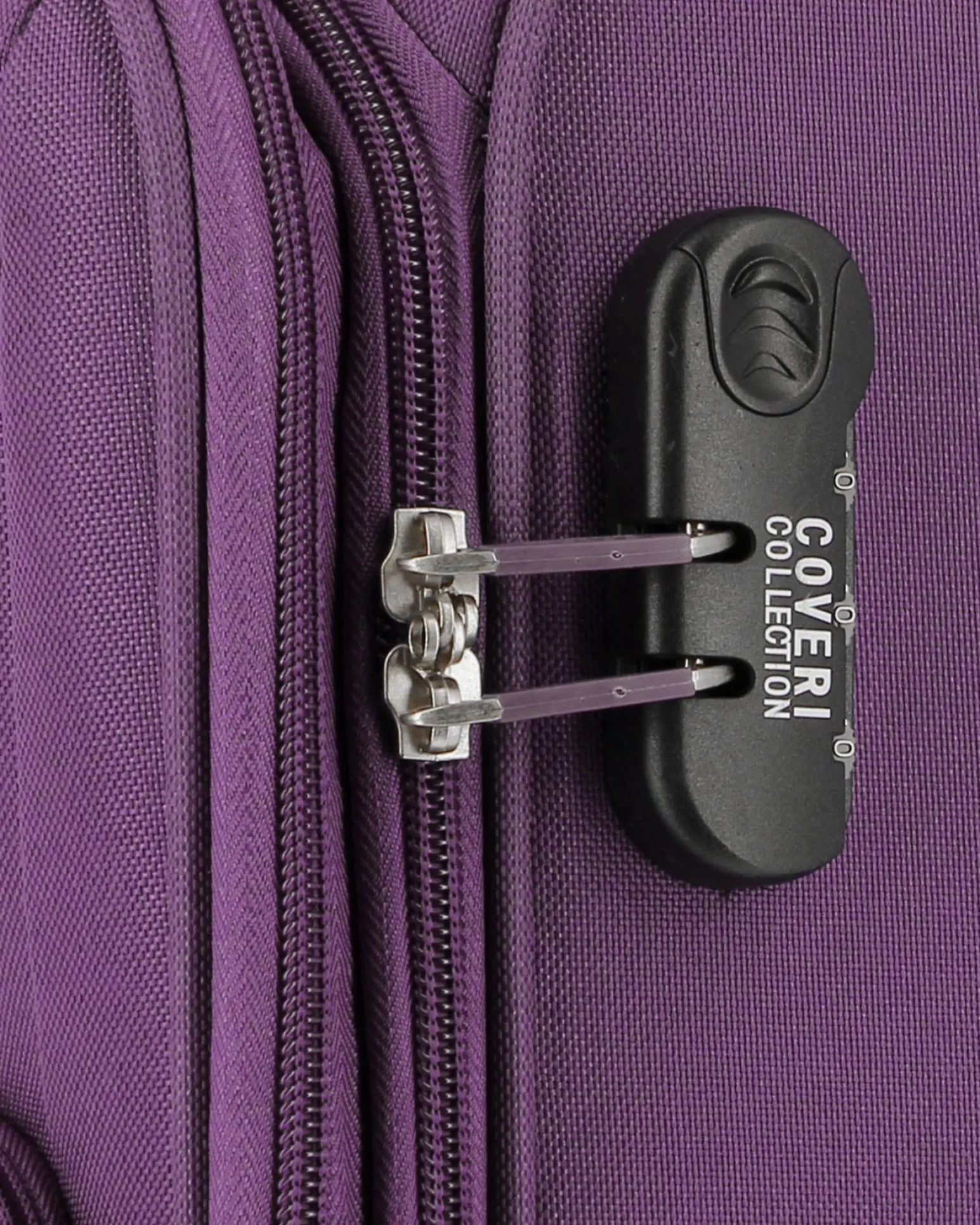 COVERI COLLECTION - TROLLEY VIOLA IN TESSUTO ESPANDIBILE CON DOPPIA TASCA FRONTALE
