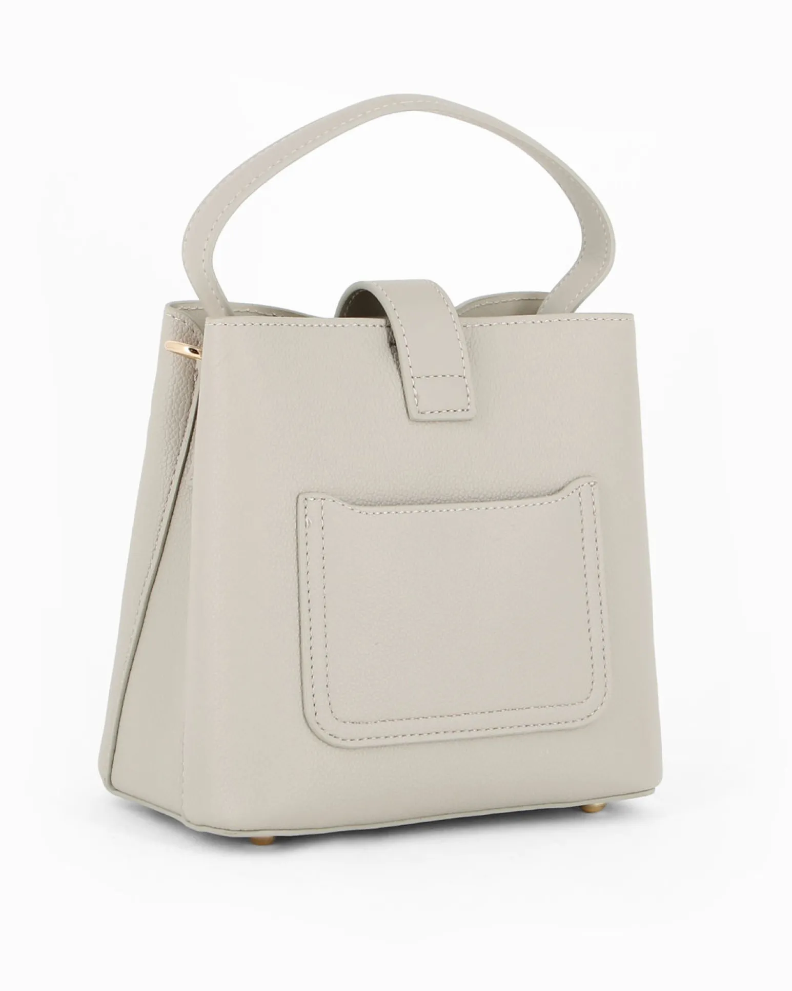 DAVID JONES - Borsa a mano grigia con pattina e tre scomparti principali, tracolla removibile