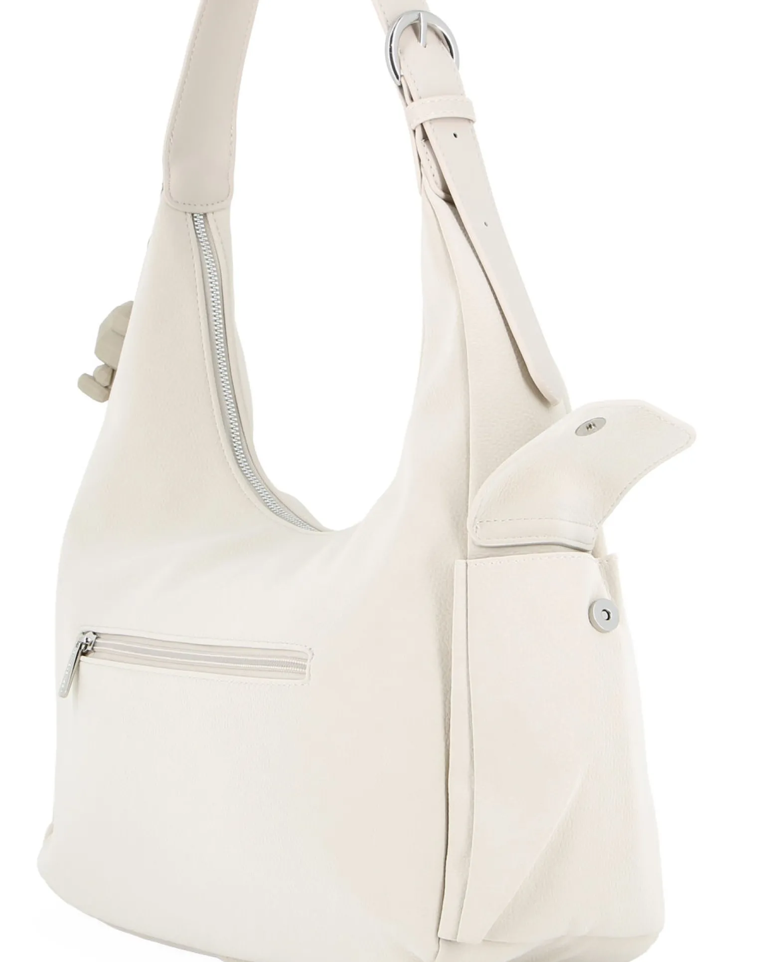 DAVID JONES - Borsa hobo a spalla nera con tasca laterale