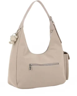 DAVID JONES - Borsa hobo a spalla marrone chiaro con tasca laterale