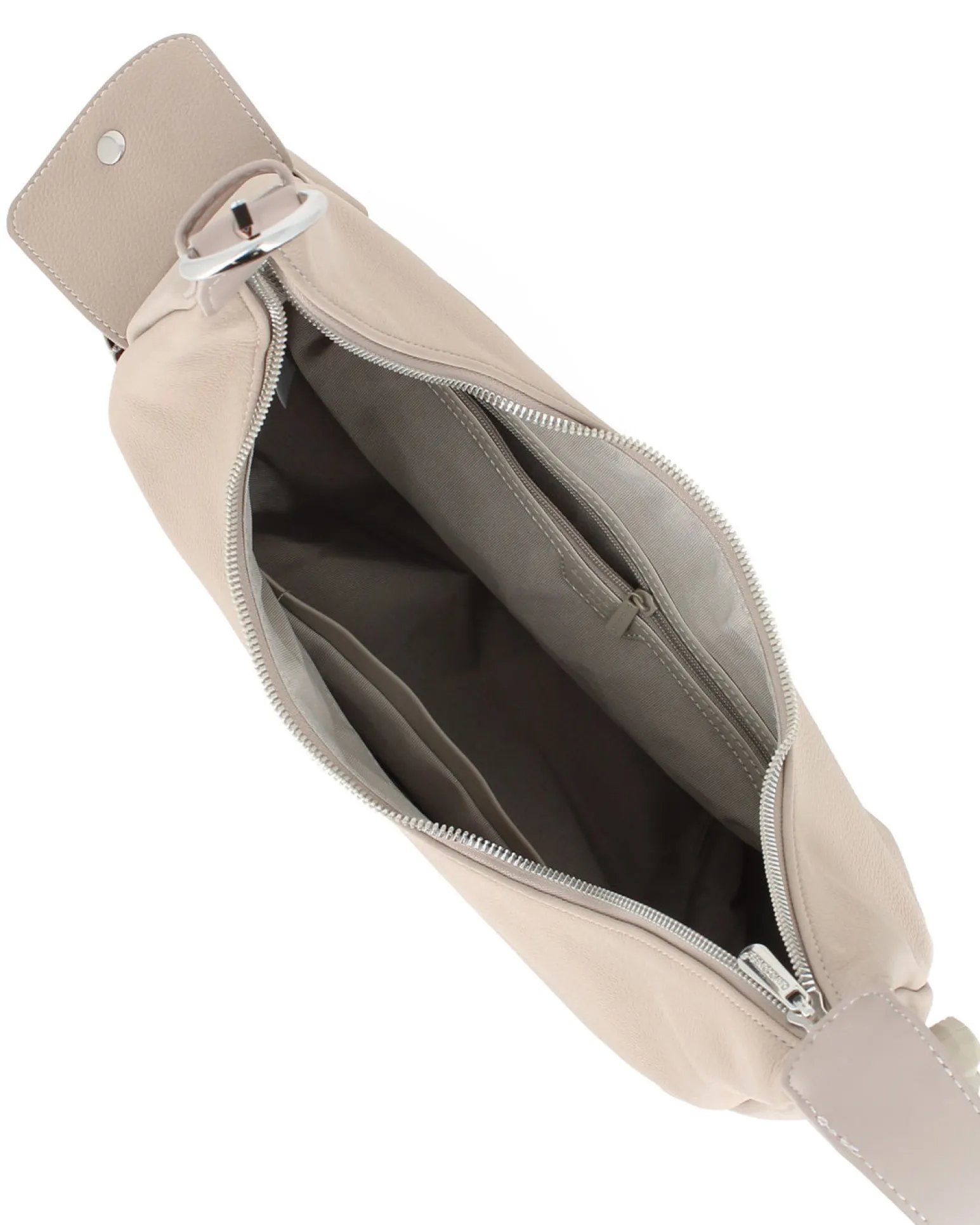 DAVID JONES - Borsa hobo a spalla marrone chiaro con tasca laterale
