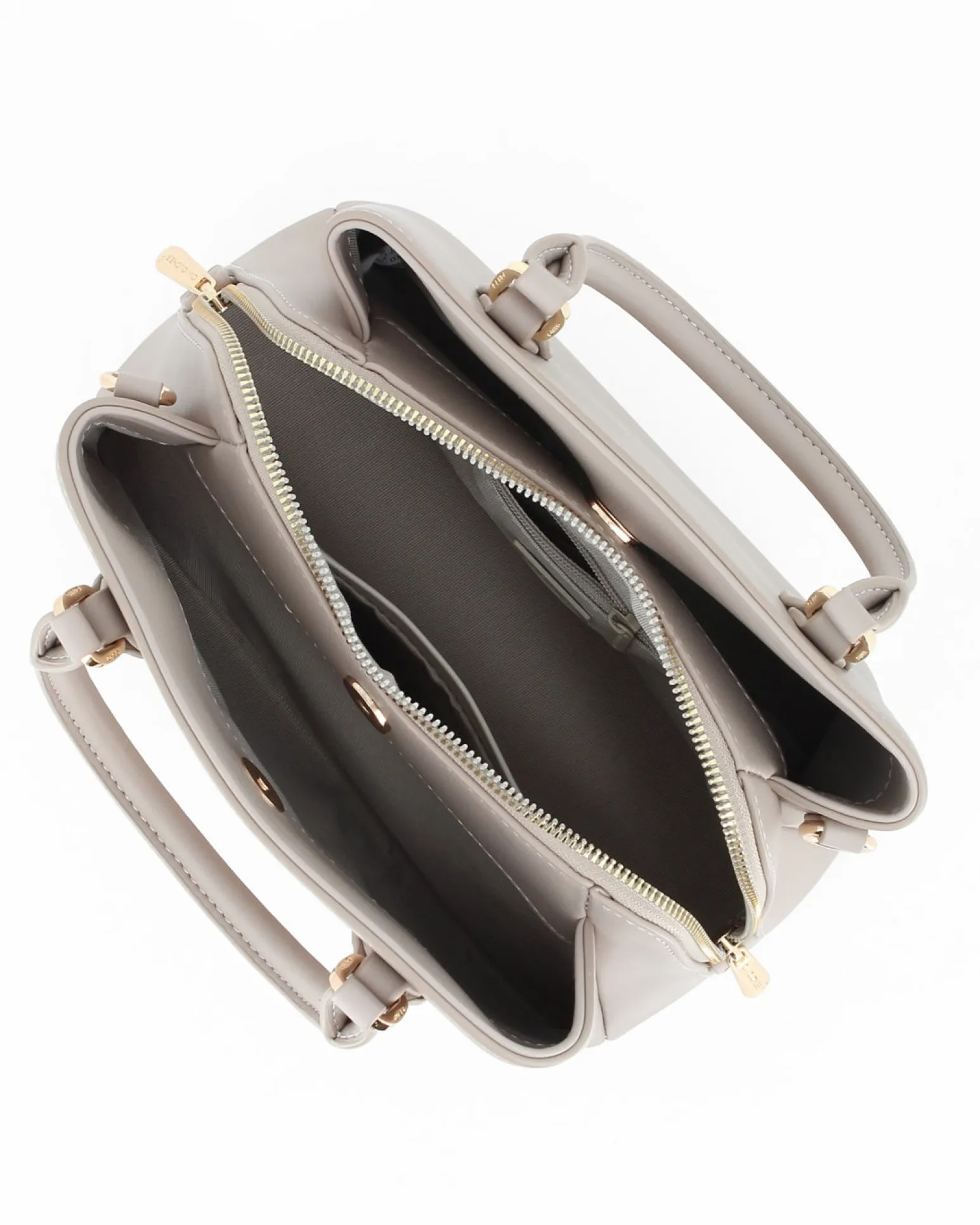 DAVID JONES - BORSA SMALL BEIGE A MANO DUE MANICI TRE SCOMPARTI
