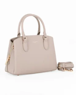 DAVID JONES - BORSA SMALL BEIGE A MANO DUE MANICI TRE SCOMPARTI