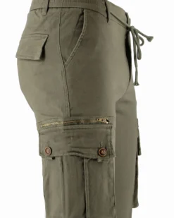 D-INFINITIVE - Pantalone cargo verde regular fit