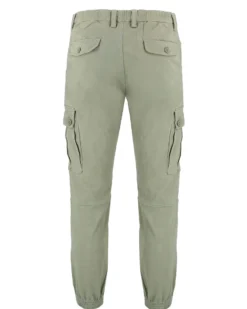D-INFINITIVE - Pantalone verde militare con tasconi