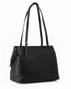 DIVAS - Borsa a spalla nera in VERA PELLE con manici regolabili, MADE IN ITALY