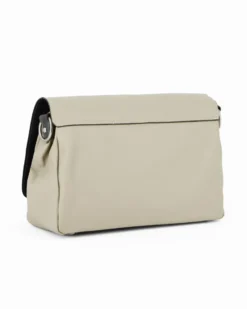 DIVAS - Borsa grigia modello postina VERA PELLE, MADE IN ITALY