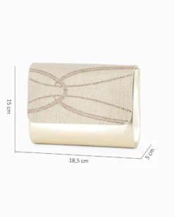 DIVAS - Borsa pochette oro elegante da cerimonia