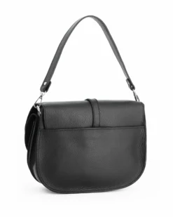 DIVAS - Borsa sella nera in VERA PELLE - MADE IN ITALY