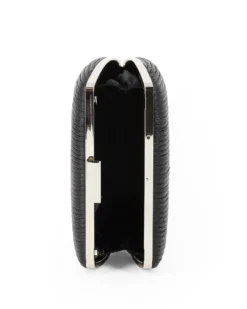 DIVAS - Clutch nera con doppia catenella