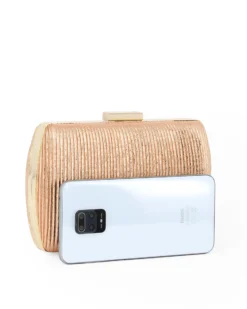 DIVAS - Clutch rose gold con doppia catenella