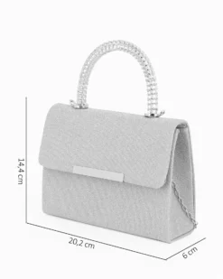 DIVAS - Minibag argento con patta