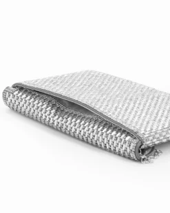 DIVAS - Pochette argento con strass