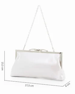 DIVAS - Pochette bianca morbida doppio scomparto