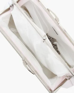 DIVAS - Pochette bianca morbida doppio scomparto