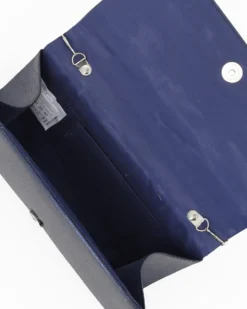 DIVAS -  Pochette blu tutta strass con patta