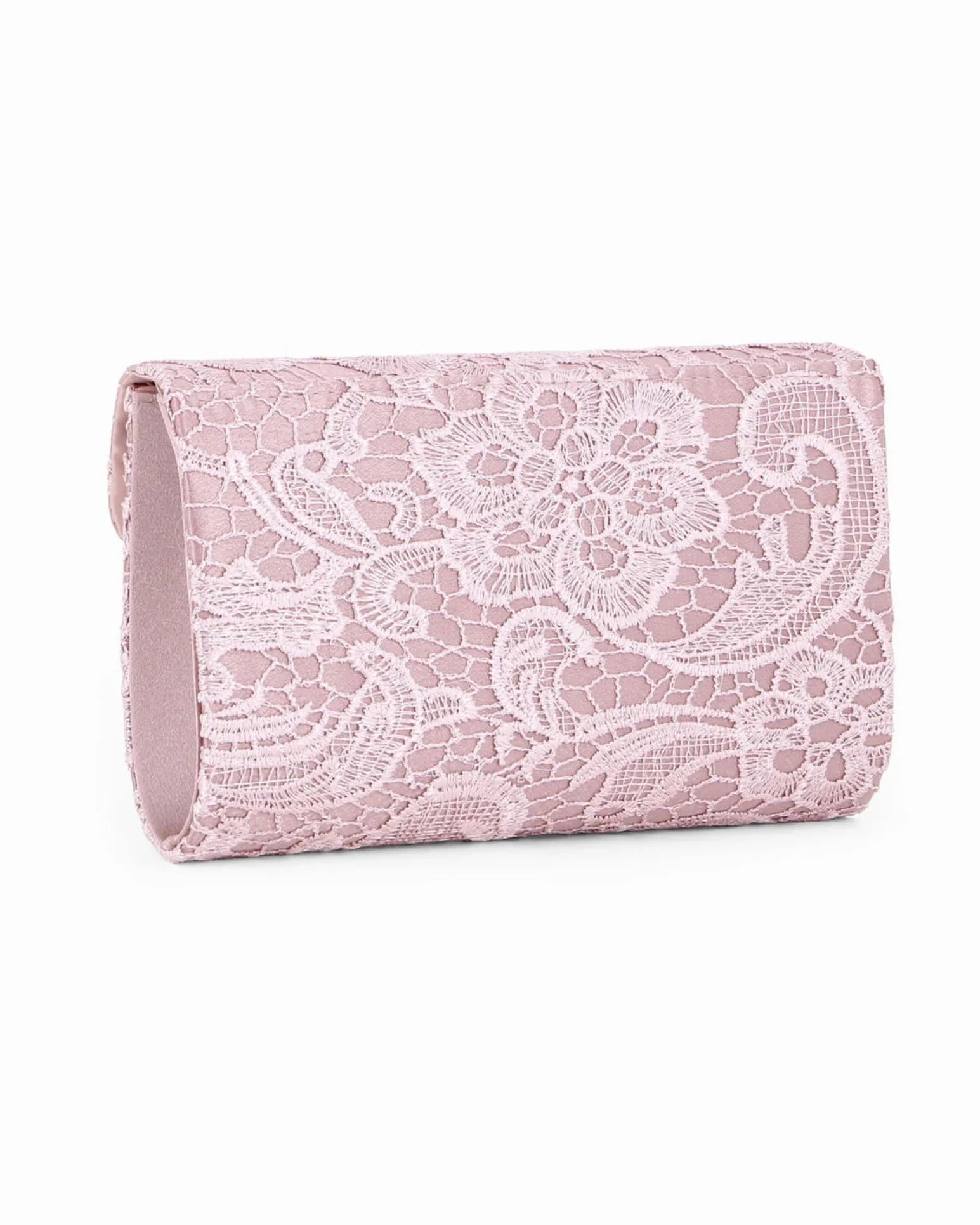 DIVAS - Pochette cipria in pizzo con patta