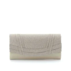 DIVAS- Pochette effetto metallizzato con patta glitterata
