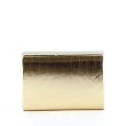 DIVAS- Pochette effetto metalizzato e strass con patta lurex