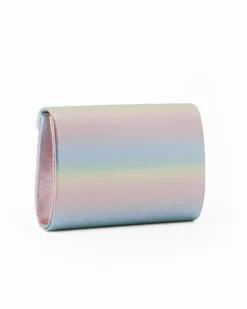 DIVAS - Pochette multicolor in lurex con pennacchio frange
