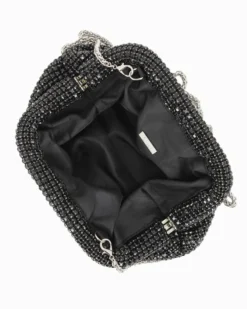 DIVAS - Pochette nera di strass